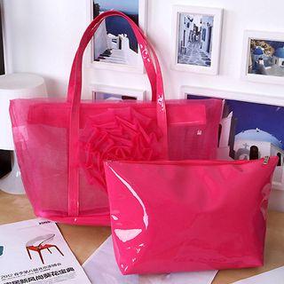 Mesh Shoulder Bag With Pouch