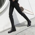 Genuine Leather Zipper Knee-high Boots