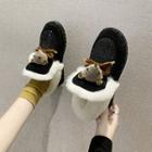 Bear Applique Rhinestone Ankle Snow Boots