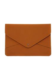 Faux-leather Envelope Clutch