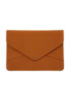 Faux-leather Envelope Clutch