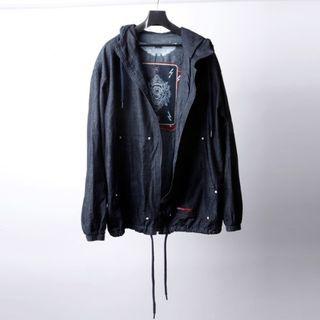 Zip-up Denim Hoodie