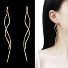 Swirl Fringed Earring 1 Pair - Sterling Silver Needle - Drop Earring - One Size
