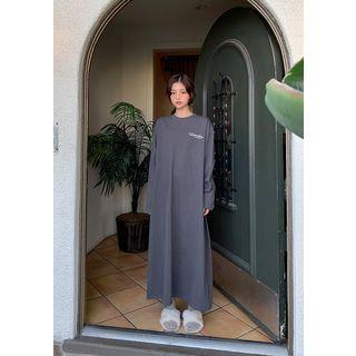 Letter-back Maxi T-shirt Dress