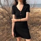 V-neck High-waist Tunic