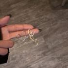 Wirework Heart Asymmetrical Earring 1 Pair - Gold - One Size