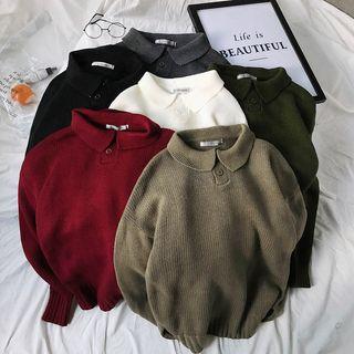 Loose-fit Knitted Polo Shirt