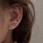 Set Of 6: Rhinestone Sterling Silver Earring (various Designs)