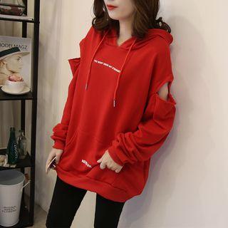 Cut Out Lettering Hoodie