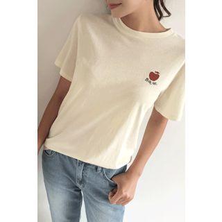 Apple Print Cotton T-shirt