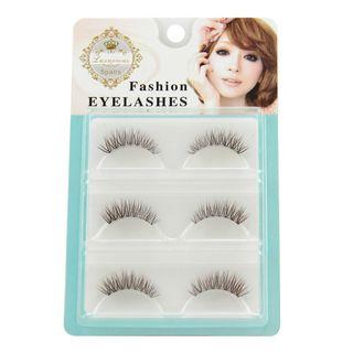 False Eyelashes #ms-5 3 Pairs - One Size