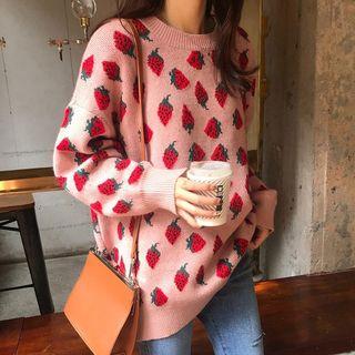 Strawberry Jacquard Sweater