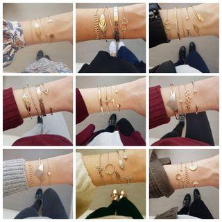 Set: Alloy Bracelet / Open Bangle (assorted Designs)