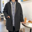 Single Button Coat As Shown In Figure - One Size