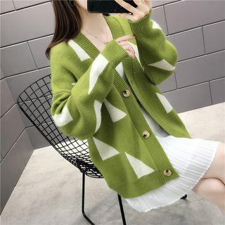 Triangle Pattern Knit Cardigan