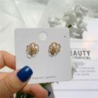 Faux Pearl Alloy Flower Earring 925 Sterling Silver - As Shown In Figure - One Size