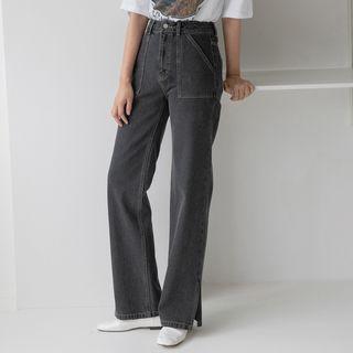 Patch-pocket Slide-side Jeans