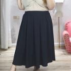 Plus Size Midi A-line Skirt
