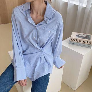 Two-way Loose-fit Stripe Shirt