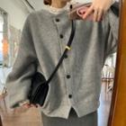 Buttoned Jacket / Long-sleeve Lace Top