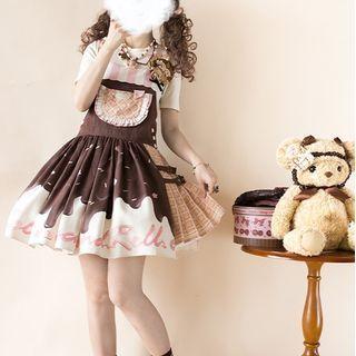Sleeveless Print Lolita Dress