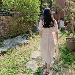 Boxy Shirtdress With Sash