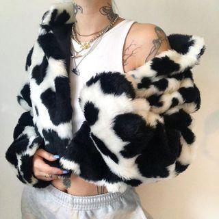 Faux-fur Cropped Coat
