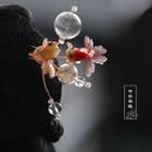 Carp Fish Hair Stick 1pc - Golden Yellow & Red & Transparent - One Size