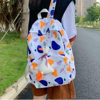 Print Lightweight Backpack / Bag Charm / Set