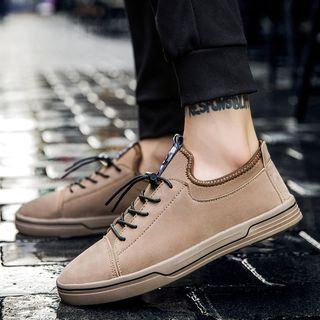 Leather Lace-up Sneakers