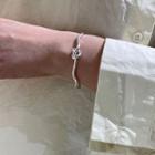Knot Sterling Silver Open Bangle Silver - One Size