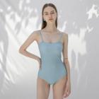 Plain Spaghetti-strap Swimsuit