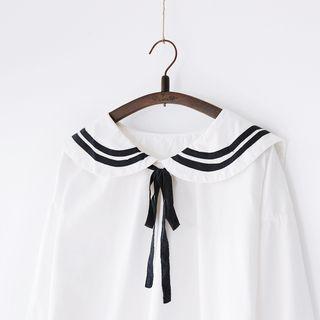 Bow Neck Collared Blouse