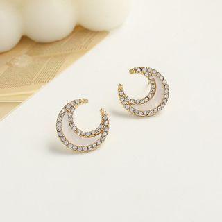 Moon Rhinestone Acrylic Earring