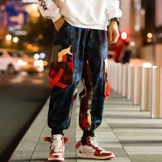 Color Block Cargo Sweatpants