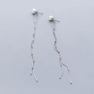Faux Pearl Earring S925 Silver - Earring - Silver - One Size