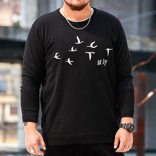 Bird Embroidery Sweater