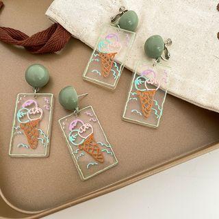 Ice Cream Acrylic Dangle Earring