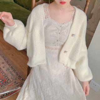 Fluffy Cardigan Milky White - One Size