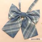 Plaid Bow Tie Jk050 - Blue - One Size