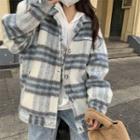 Plaid Jacket Sky Blue - One Size
