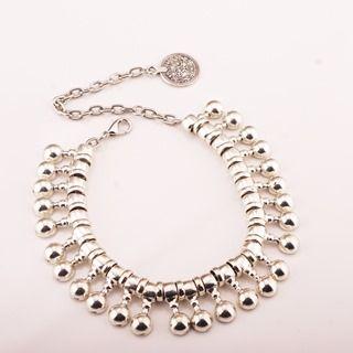 Beaded Coin-accent Anklet
