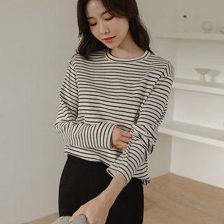 Basic Napped Stripe T-shirt
