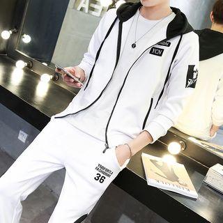 Set: Printed Zip Hoodie + Two Tone Pants