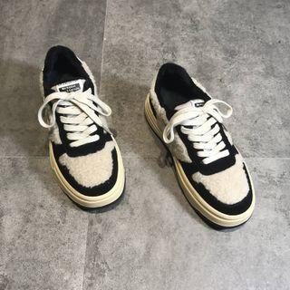 Fluffy Panel Sneakers