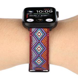Patterned Faux Leather Apple Watch Band