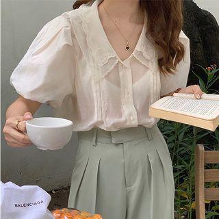 Puff Sleeve Blouse Almond - One Size