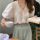 Puff Sleeve Blouse Almond - One Size