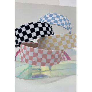 Checked Wide Hair Band