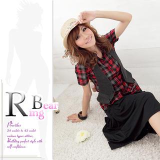 Set: Plaid Shirt + Vest